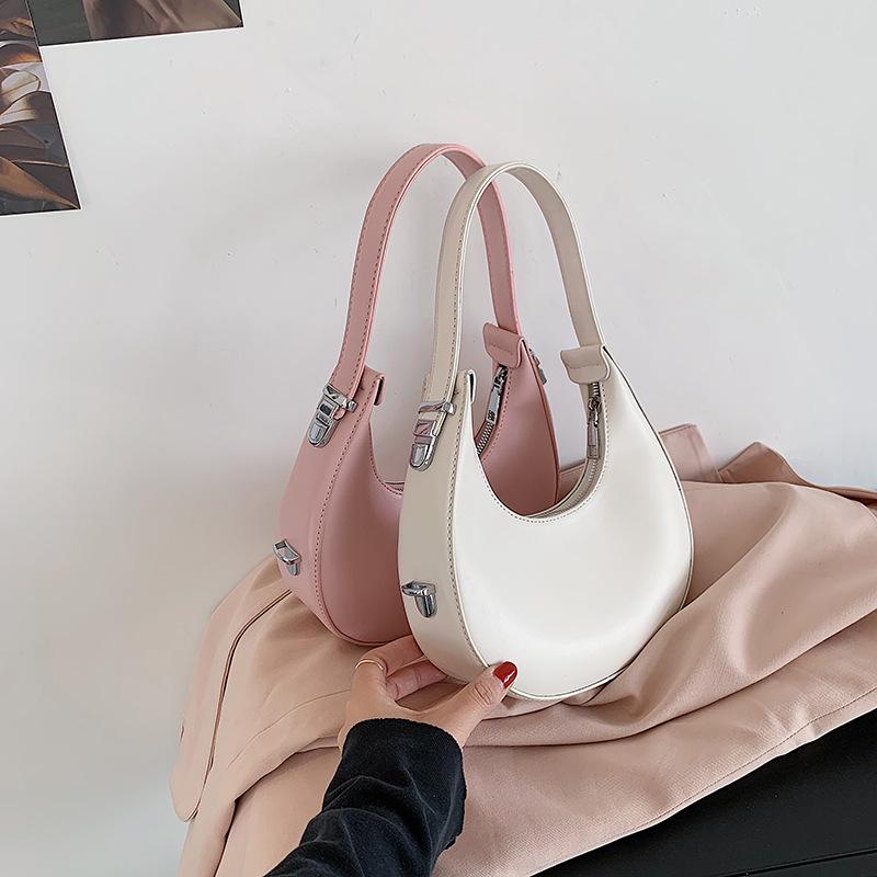 

Evening Bags 2021 Fashion Handbag And Purses Mini Shoulder Bag For Women PU Leather Luxury Designer Underarm Bolsa Feminina Totes, Black