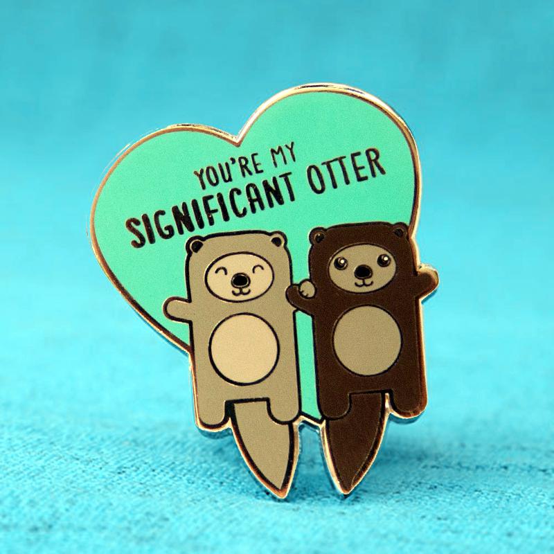 

Pins, Brooches Otters Significant Holding Hands Friendship Enamel Brooch Pins Badge Lapel Alloy Fashion Jewelry Accessories Gifts