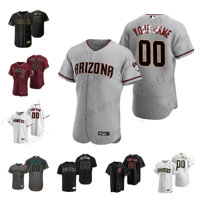 

new Custom Mens women youth Arizona Diamondbacks white black red Authentic Weekend 2020 Home Jersey