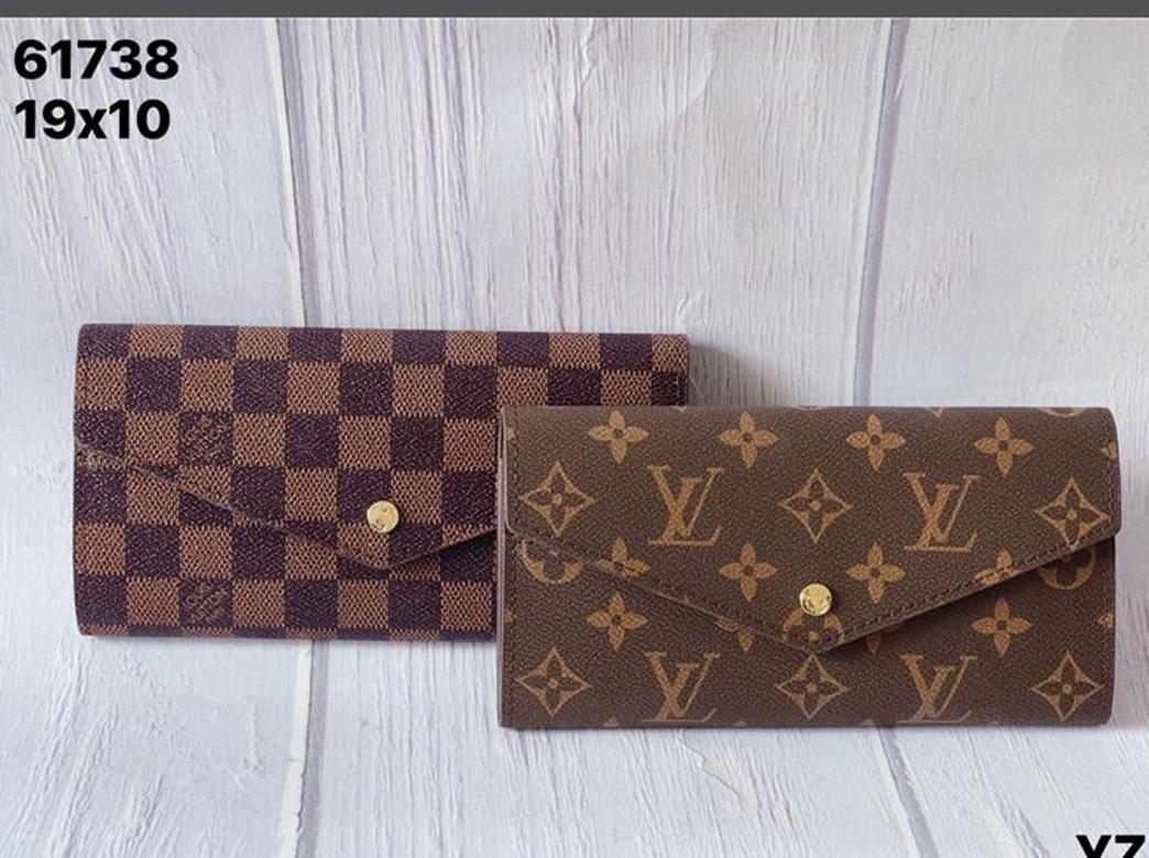 

new High quality wallet single Double zipper designer men women leather wallets lady ladies long purse LV LOUIS VITTON 5354, Please choose the color you like