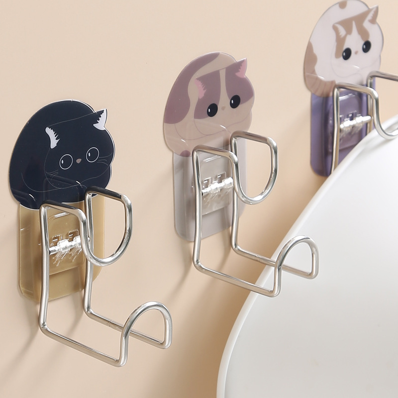 Home Bathroom Storage No hole Punching Shelf Put Basin Rack Bathrooms Toilet Wall Hanging Stainless Steel-image-732832065
