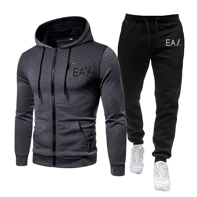 

Brand new Tracksuit high-quality fashion 3d sportswear suit long-sleeved zipper hoodie + jogging pants 2-piece set