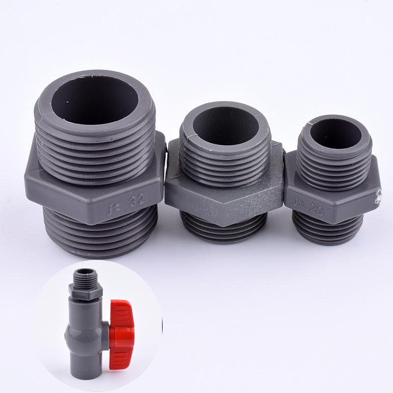 

1/2"~2" Male Thread Equal Diameter Joints Garden Irrigation PVC Nipple Connector Fish Tank Garden Irrigation Adapter Tube Joints