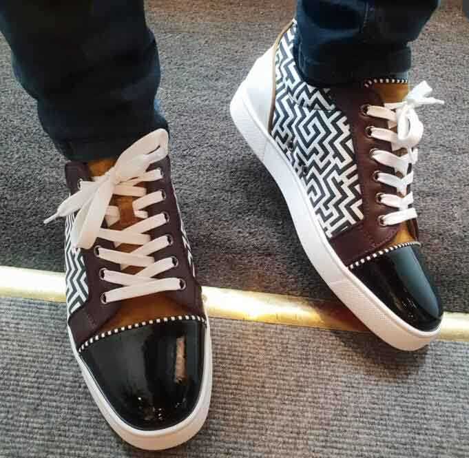

Fresh New Season Junior Red Soles Design Women,Men Nospike Sneaker Red Bottom Men's Shoes Flat Low Top Traines With Fashion Print genuine