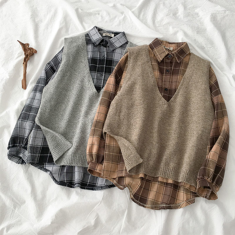 

Female Spring and Autumn 2021 New Style Fashion Vest All-match Gcqk, Khaki.