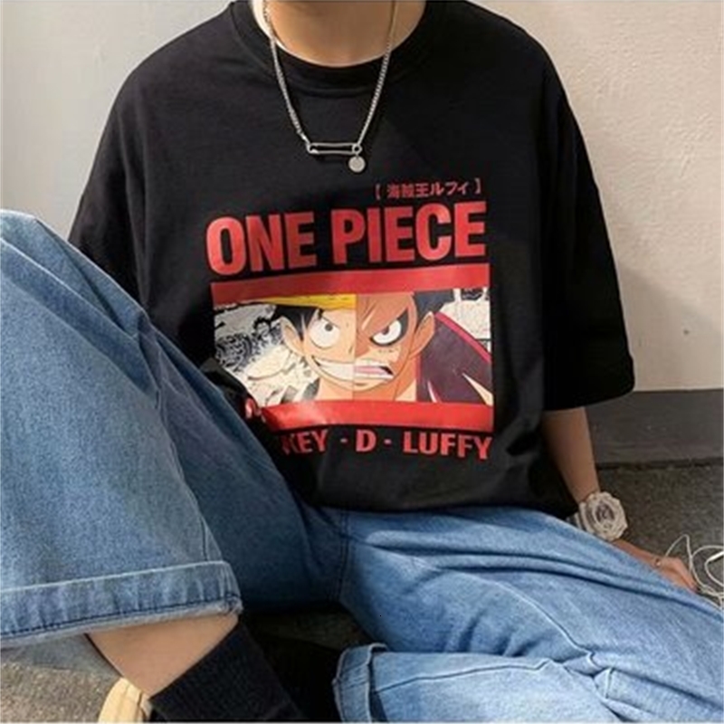 

2021 New Men's Short Sleeve T-shirt Trendy Cartoon Print Base Shirt Ptfn