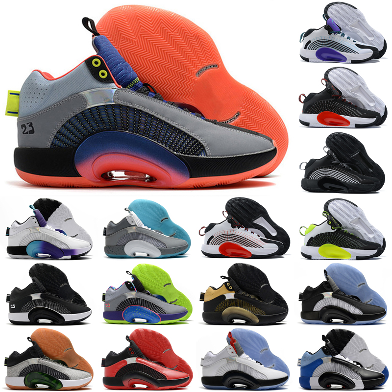 

Jumpman 35 35s Fragment Mens Basketball Shoes Center of Gravity Dynasties Guo Ailun Morpho Warrior Sisterhood Bred DNA Tenis Tenis Sneakers, White;red