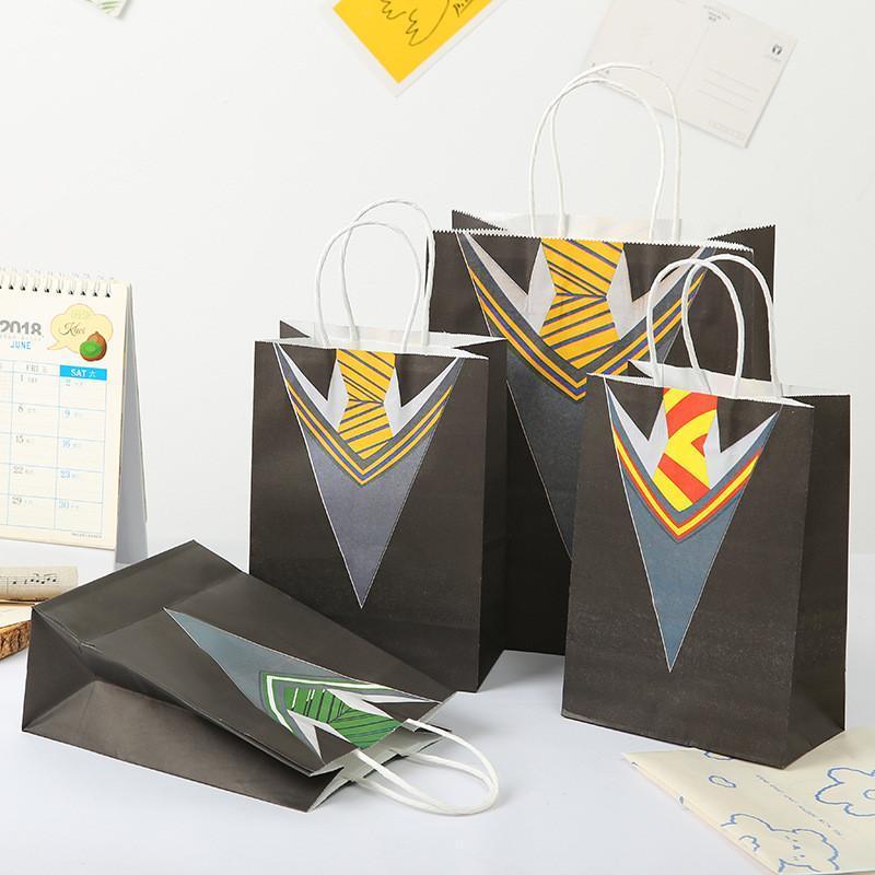 

Gift Wrap 10 Pcs DIY Multifunction Paper Bag With Handles Festival Bagkraft Packing For Gentleman The Graduation Ceremony