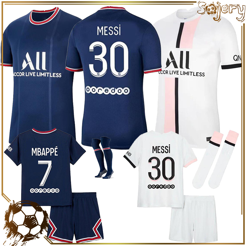 

Player Version 30 MESSI Soccer Jersey MBAPPE 21 22 MARQUINHOS KIMPEMBE Men + kids 2021 ICARDI VERRATTI KEAN Traning maillots de football kits uniform, Black
