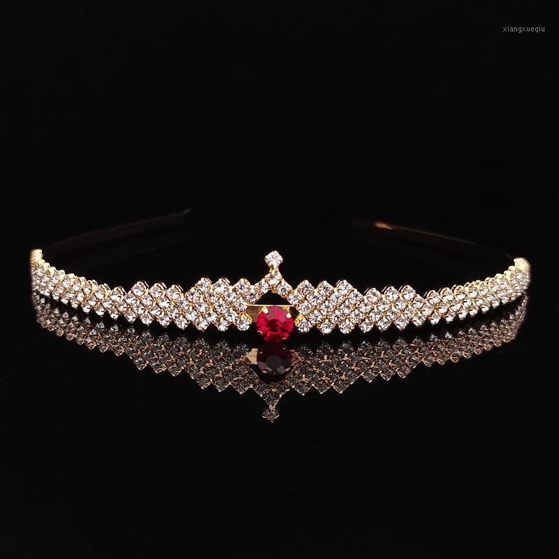 

Hair Clips & Barrettes Rhinestone Hairbands For Women Gril Gold Silver Color Crystal Tiaras Headband Wedding Party Accessiories Jewelry, Golden;silver