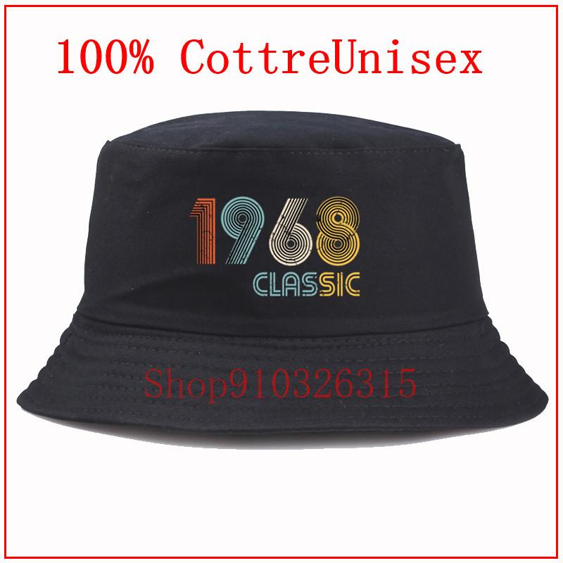 

1968 classic 50 years old birthday fisherman hat men women Fishing Hat Sun Summer Sunscreen Panama Hip Hop Bucket Cap, Blue;gray