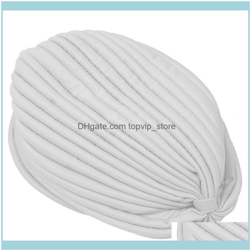 

Protective Gear Sports Outdoors-Women Wrap Hat Stretchy Turban Head Band Yoga Cap White Cycling Caps & Masks Drop Delivery 2021 C1Nzp