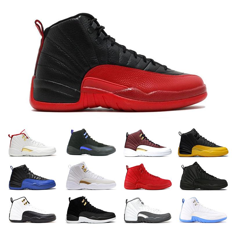 

game Sneakers Flu Basketball Stone blue Blue Dark Sports University Gold shoes 12s Grey men Mens 12 -13 Size Jktsh, Black