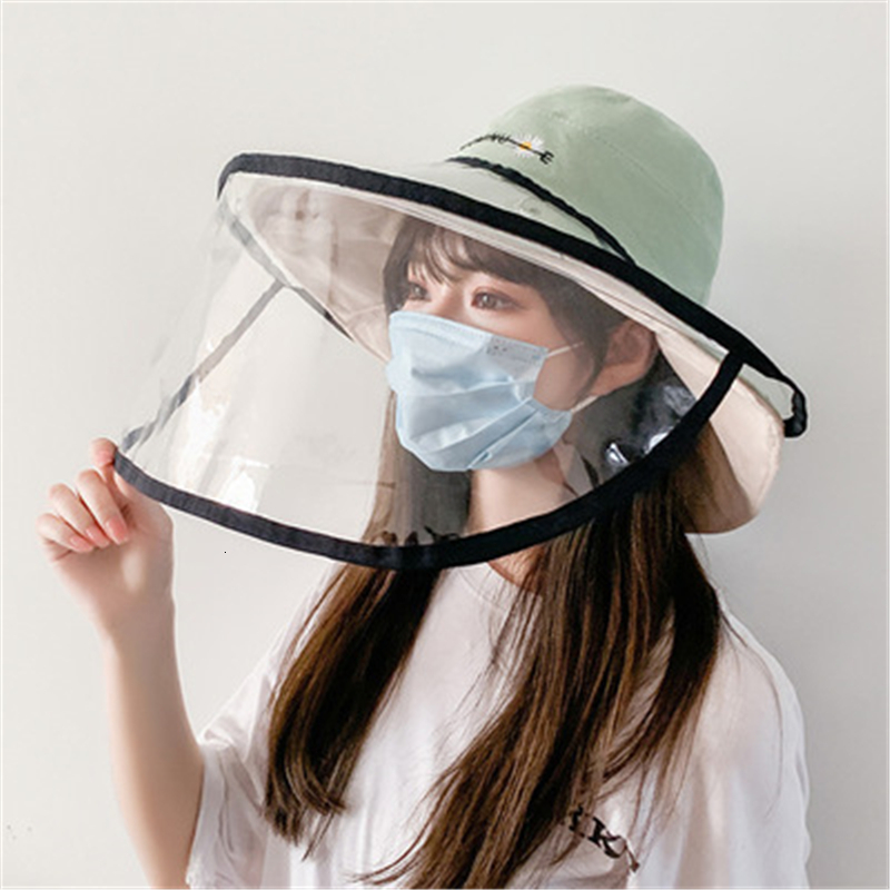 

2021 New Bucket Hat Protective Anti-smog Unisex Women Autumn Winter Anti-saliva Wide Brim Sun Caps Flower Embroidery Fisherman Hats Z0c4, Pink