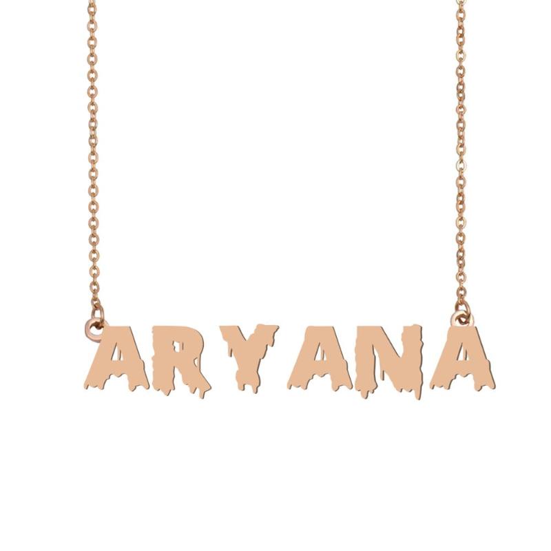 Pendant Necklaces Aryana Name Necklace , Cool Bloody Art For Halloween And Santa&#039;s Day Jewelry Gift Kids Boys Girls-image-709032288