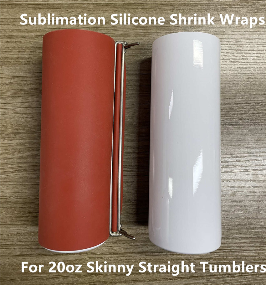 

Sublimation Silicone Shrink Wraps Recyclable Heat Transfer Shrink Wrap For 20oz Straight Tumblers Printing Effect Great High Quality A12