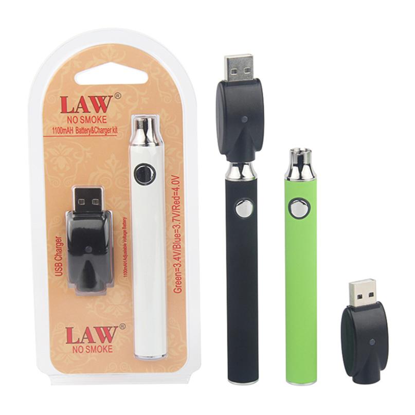 

Law Preheating VV Battery Charger Kit 1100mAh PreHeat O Pen Bud Touch Variable Voltage Vape Battery For CE3 Thick Oil Cartridge