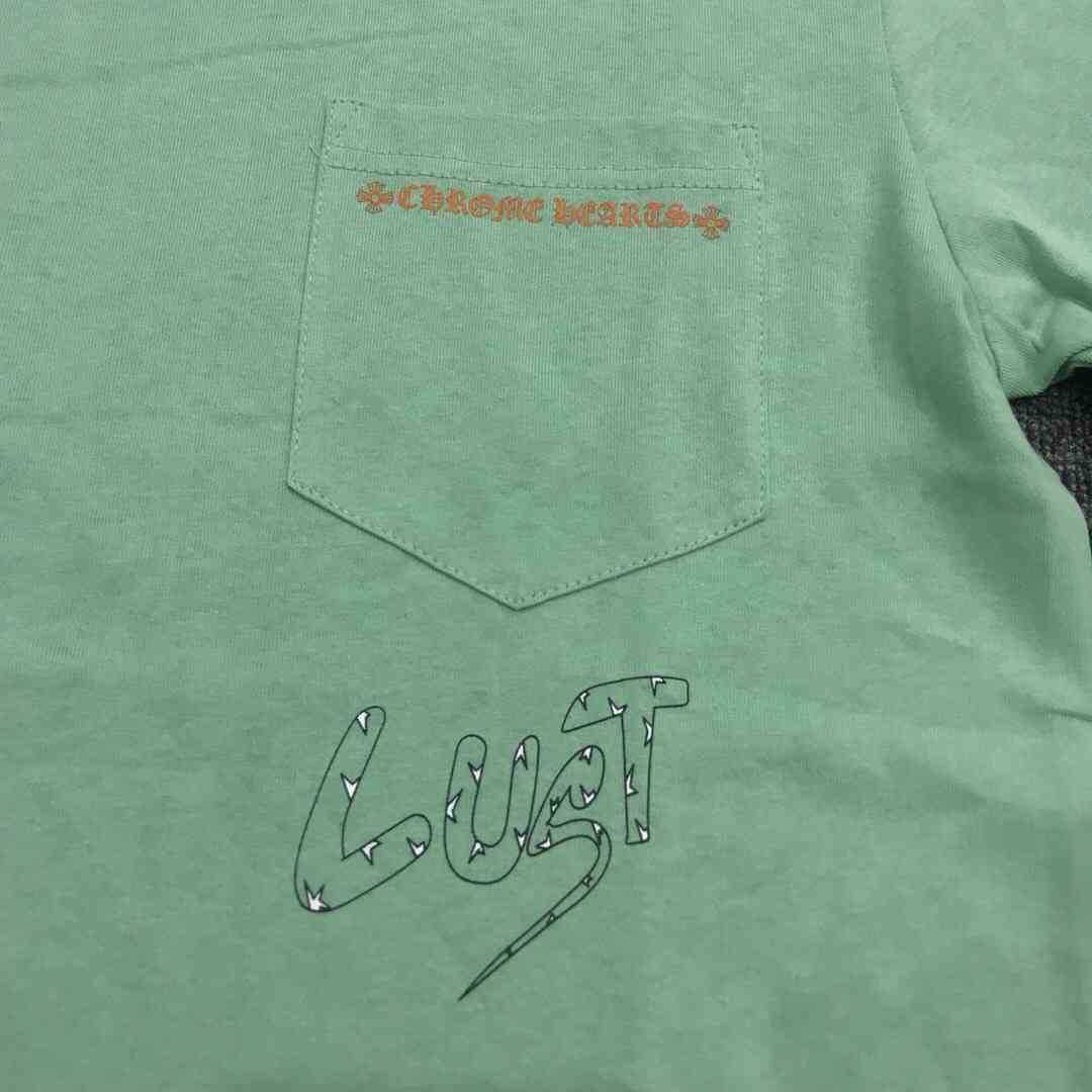 

Hearts Chrome 2021 summer new fashion brand high end croxin graffiti green short sleeve round neck T-shirt lovers pure cotton T men's a, White;black