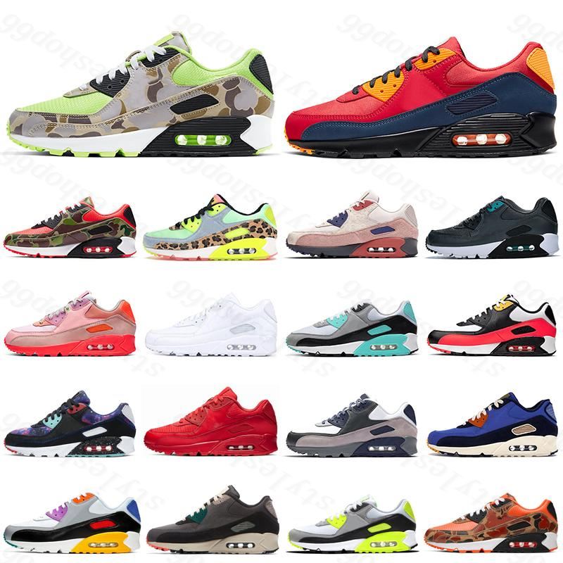 

HOT Classic running shoes men women chaussures 90s Camo Dancefloor Green triple white black Cool Grey mens trainers Sports Outdoor Sneakers, Box