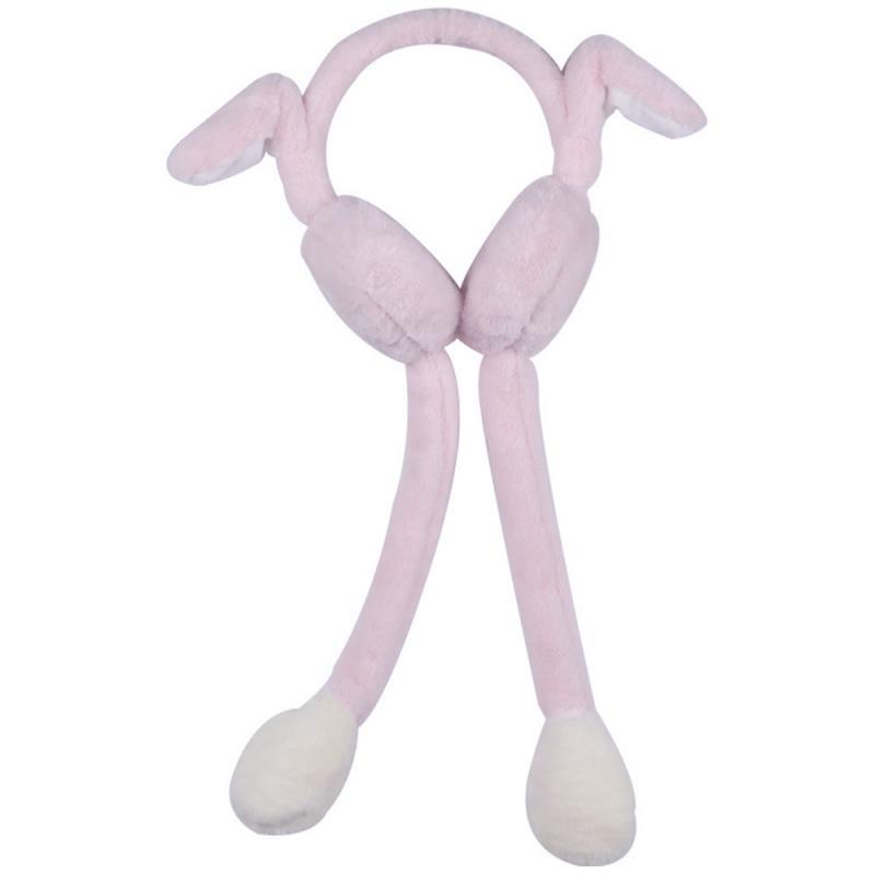 

Berets Ladies Fashion Foldable Winter Earmuffs Windproof Ear Warmer Moving Earmufuffs, 05light pink