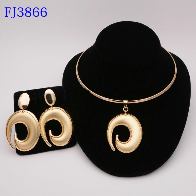 

Earrings & Necklace Gold Jewelry Sets Bridal Set African Plating Women, Silver