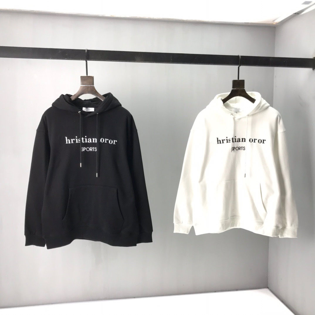 

New Sweater Hoodie long sleeve high quality autumn winter for men and women Hoodies Pullover fashion love embroidery 325, Black
