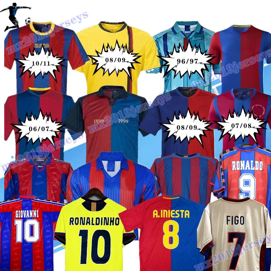 

1996 1997 Retro soccer jerseys barca 03 04 05 07 08 09 10 11 XAVI RONALDINHO RIVALDO GUARDIOLA Iniesta finals V.BOMMEL DECO classic maillot de foot 1899 football shirts, 92/95 home