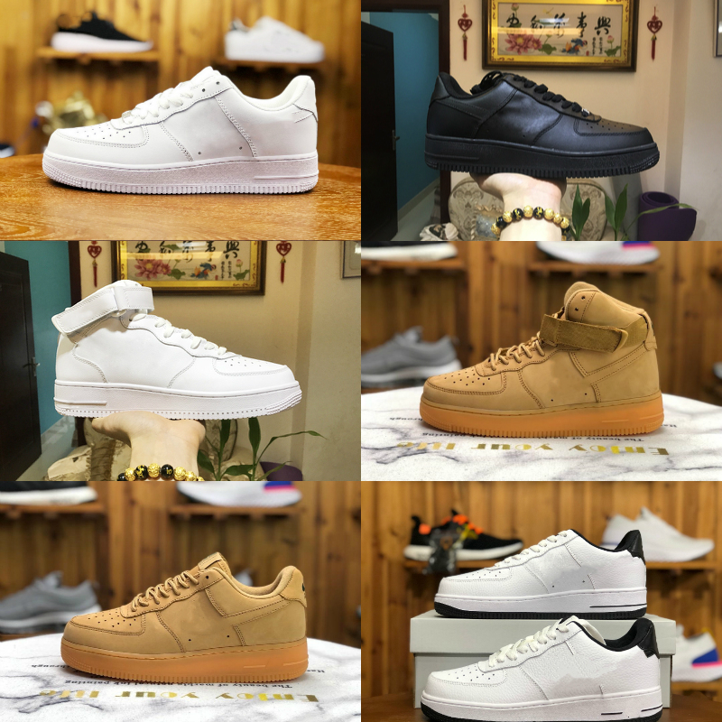 

High Quality 2022 New Designer Outdoor FORCES Men Low Skateboard Shoes One Unisex 1 Knit Euro Airs High Women All White Black Wheat Sports Trainer Sneakers S88, Please contact us