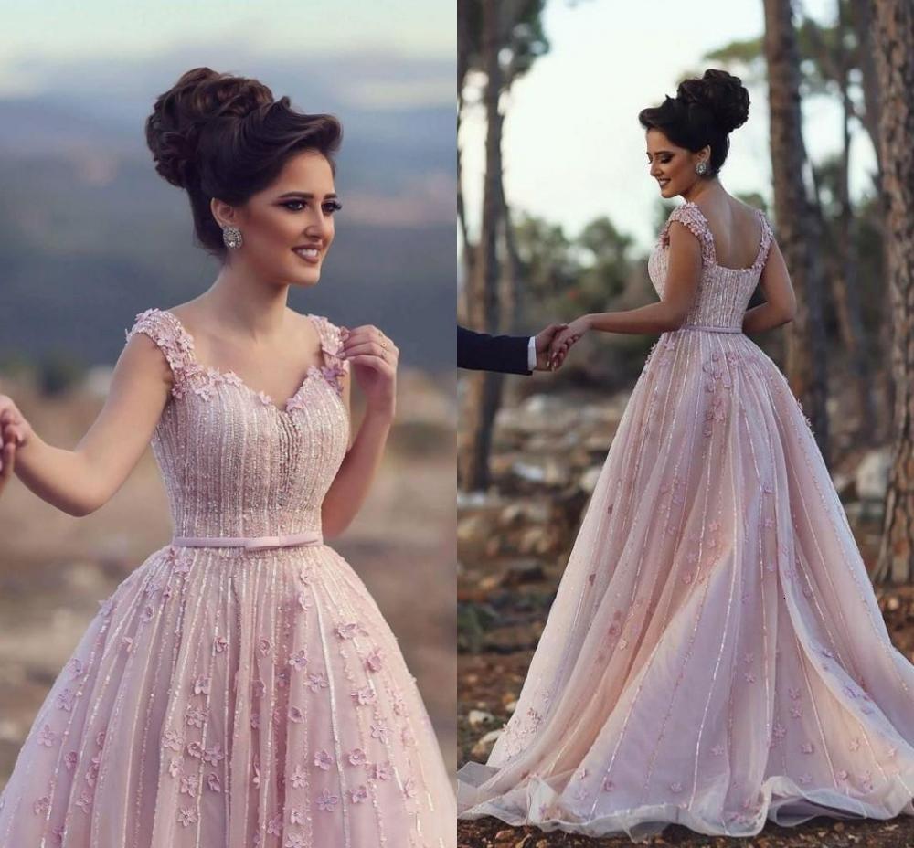 

2021 New Pink Formal Es Evening Wear Sweetheart 3d Flowers Beading African Pageant Gowns Prom Plus Size Robe De Soriee J1c0