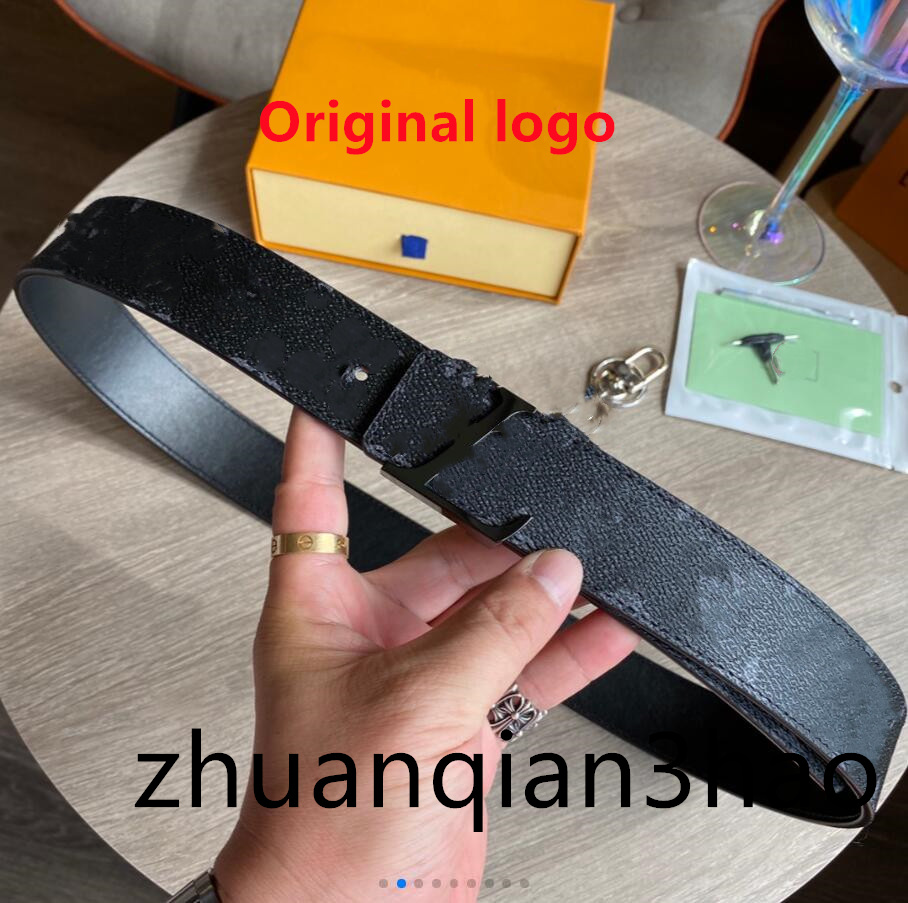 

mens belts womens waistbands men s belt fashion womens genuine leather big large belt buckle with box 02, Black;brown