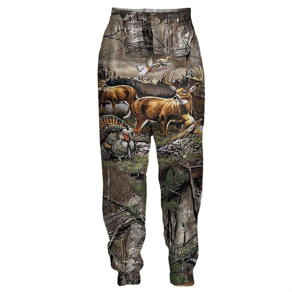 

Deer Hunting Camo 3D All Over Print Sweatpants Harajuku Fashion Unisex Trousers Hip Hop Casual Joggers Pants, Pants1