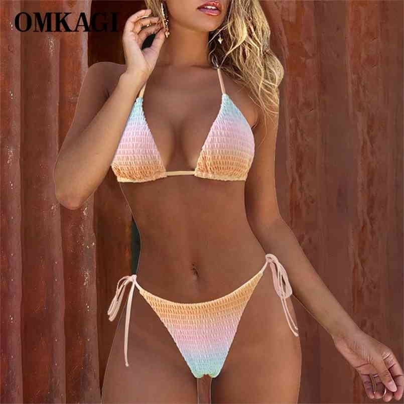 

OMKAGI Swimwear Women Thong Velvet Swimsuit Sexy Push Up Micro Bikinis Set Swimming Bathing Suit Beachwear Brazilian Bikini 210630, B4391bl