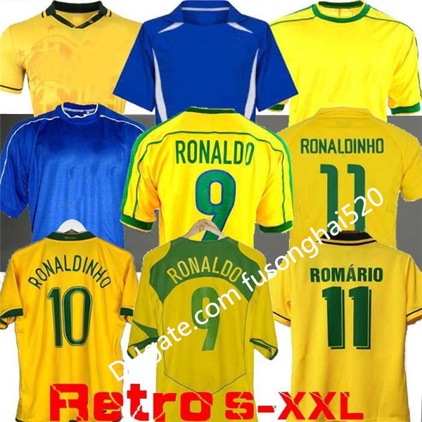 

1998 Brasil soccer jerseys 2002 retro shirts Carlos Romario Ronaldo Ronaldinho 2004 camisa de futebol 1994 BraziLS 2006 1982 RIVALDO ADRIANO, Black;yellow