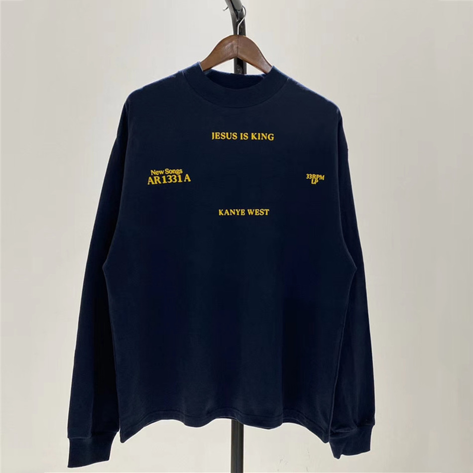 

2021 New Kanye West Jesus Is King L.a Listening Party Printed Ls t Shirt Men Women Long Sleeve Tee T-shirt Fjy3, White