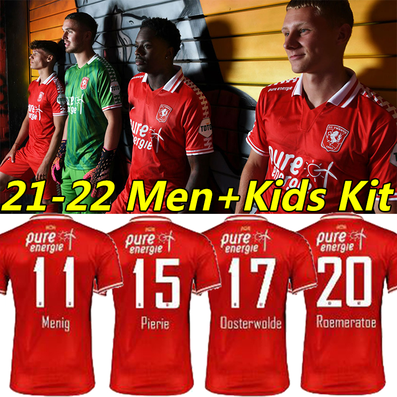 

Men+Kids Kits Twente soccer jerseys 2021 2022 Home Red Away Danilo Menig Cerny Selahi Julio Pleguezuelo Roemeratoe Oosterwolde PIERIE Adult football shirts Uniform, Tewente 20-21 home