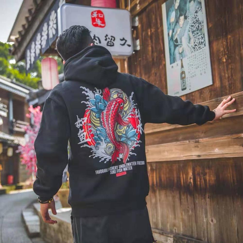 

2021 New Moda Harajuku Hoodie Moletom Dos Homens Casual Preto Hip Hop Japo Capuz Streetwear Vesturio Superior Oo9s