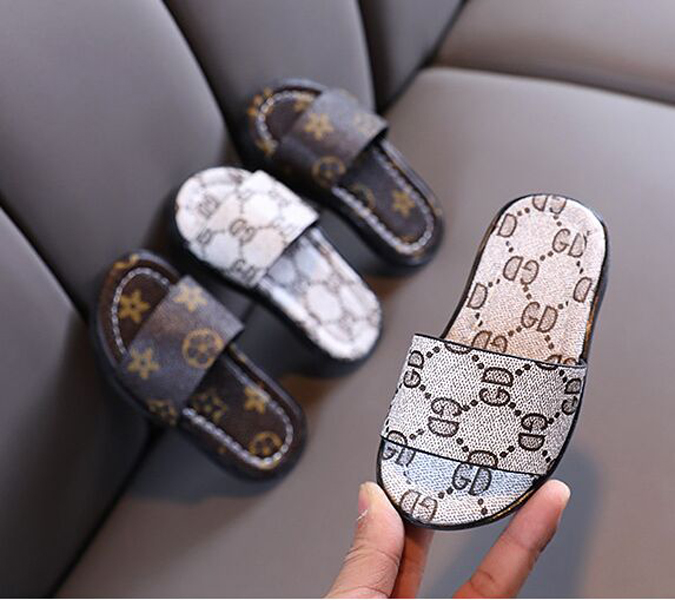 

Summer Boys Sandals for Children Beach Shoes Kids Sports Soft Anti-slip Casual Toddler Baby Leather Flat Sandal, Brown
