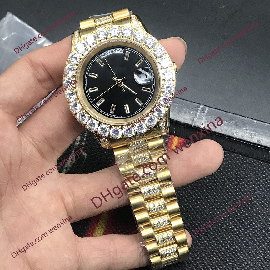 

1 High Quality Deluxe Diamond Watch 43mm Mens Watches roman letters fluted Bezel montre de luxe 2813 automatic Steel Waterproof Wristwatches, 01