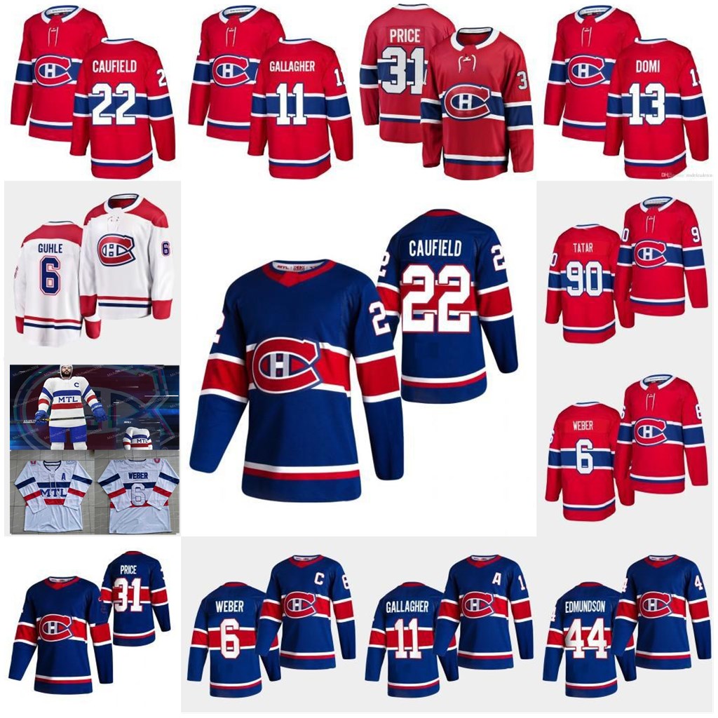 

Hockey Montreal Canadiens 2021 Reverse Retro jersey Cole Caufield Shea Weber Nick Suzuki Carey Price Brendan Gallagher Tyler Toffoli Joel Ed, Black;red