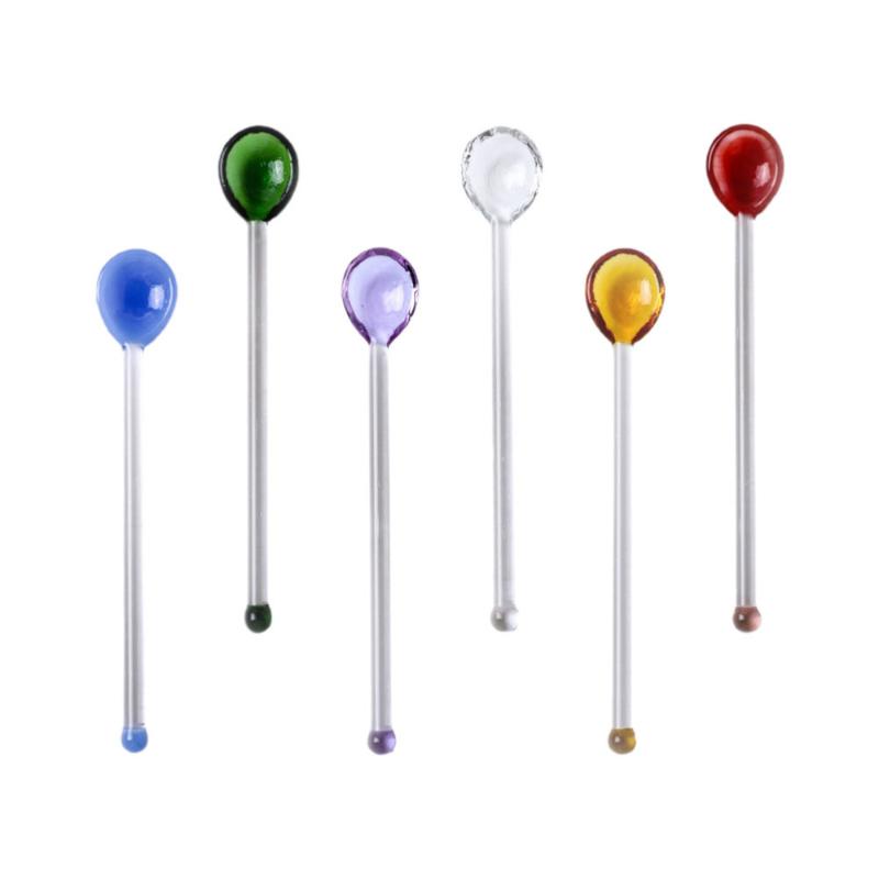 

Spoons 6Pcs Swizzle Sticks Professional Household Bar (Assorted Color)