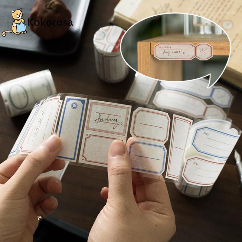 

Gift Wrap Retro Label Writable Washi Tape Decorative Adhesive Masking For Stickers Scrapbooking Stationery School Office Supply