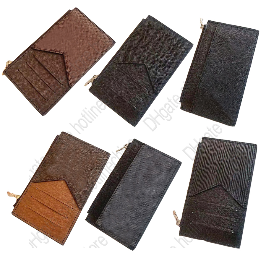 

M64038 France Luxury Designer Women Men Card Holder Mono Gram Canvas Brown Checkered Black Plaid Canvas Leather Free Shipping Good Quality, +box
