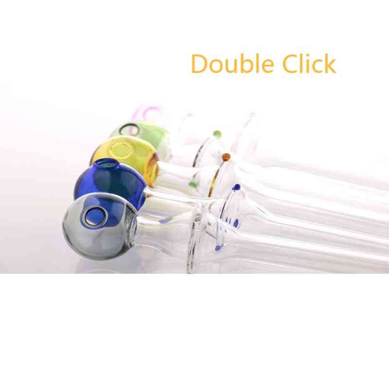 

Cigarette Tube Handcraft Pyrex Glass Oil Burner Pipe Mini Smoking Hand Pipes Colorful with Three Dots hookahs