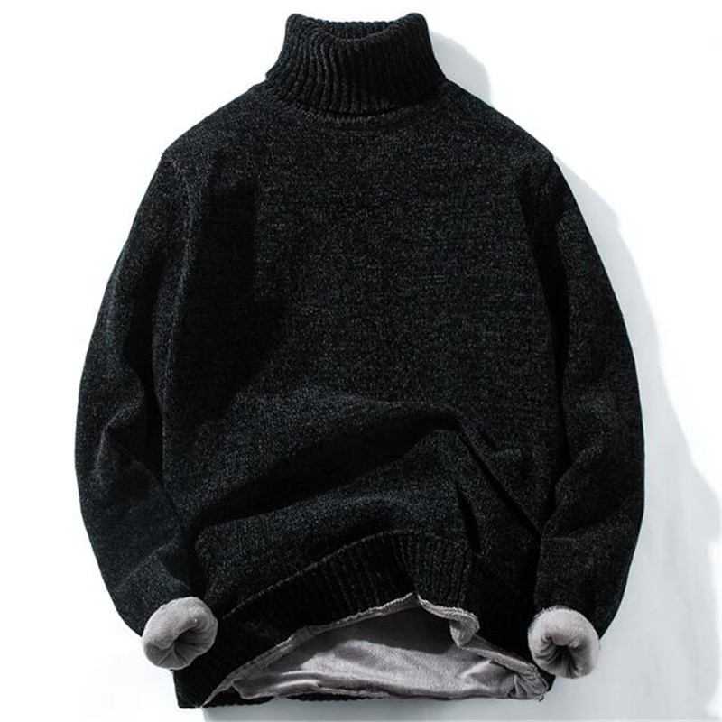 

2021 New High Quality Turtleneck Sweater Men Fashion Solid Striped Knitted Mens Sweaters Casual Slim Pullover Male Warm 56k9, 6611