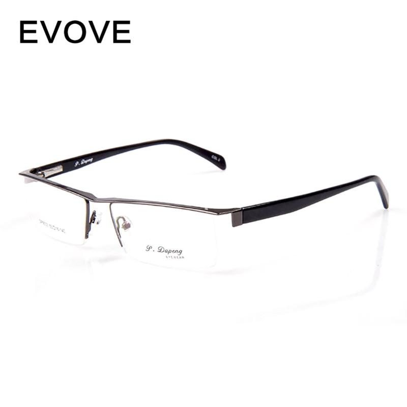

Fashion Sunglasses Frames Evove Men Eyeglasses Semi Rimless Wide Face Glasses Frame Man Spectacles For Prescription Myopia Diopter Anti Blue