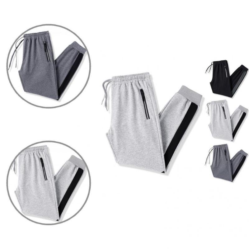 

Men's Pants Men Trousers Ankle Banded Spring Sweatpants Soft Anti-pilling Terrific Leisure, Black