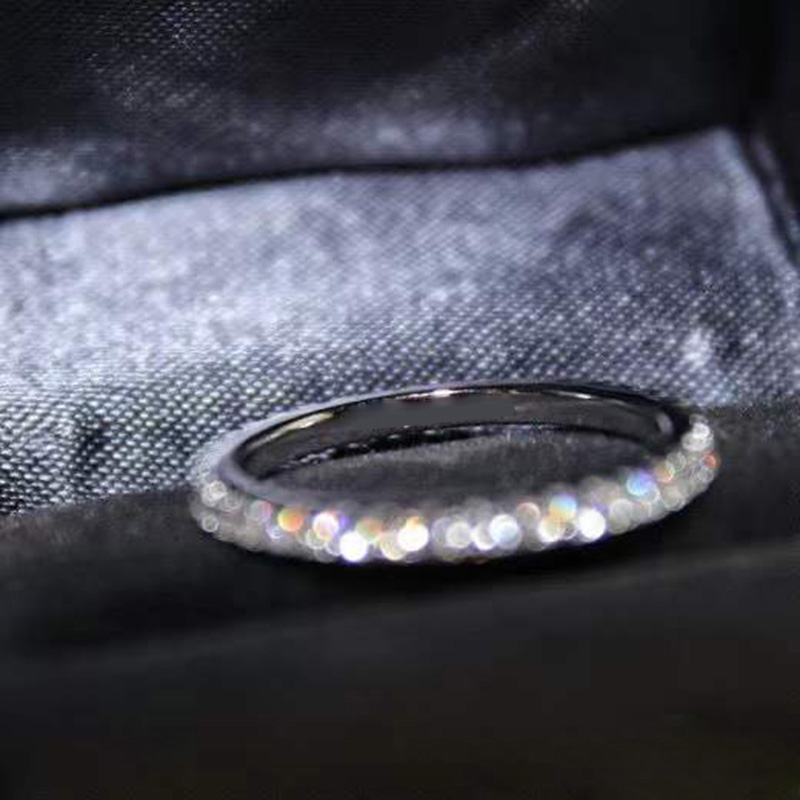 

Designers ring fashion luxury Classic eight claw Diamond band rings Sterling Silver women jewelry Versatile jewelrys as birthday present styles very good nice