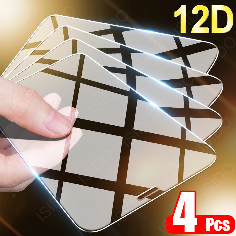 

4PCS Protective Glass For iPhone 6-12 Pro Screen Protector Tempered Glass
