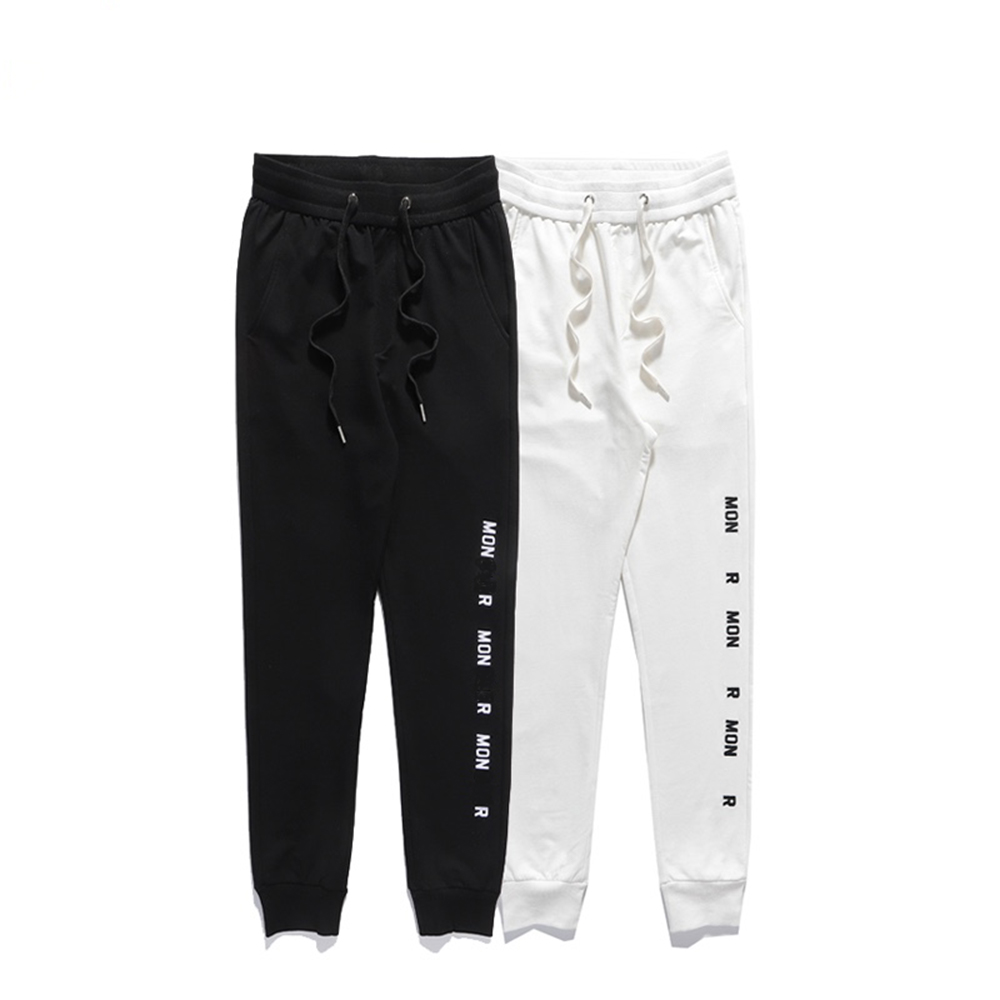 

2021 new letter embroidery fashion luxury black and white men's trousers sweatpants designer men's casual pants