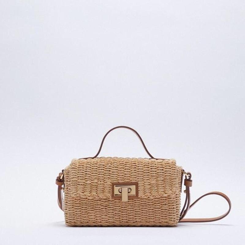 

Cross Body Fashion Casual Summer Straw Bag Rattan Handbag Beach Handmade Bali Handbags Shoulder Messenger Woven Crossbody Designer Luxury, Brown